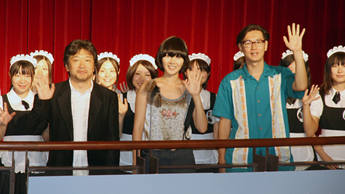 『空気人形』が劇場をジャック！（左より）是枝裕和監督、ぺ・ドゥナ、ARATA