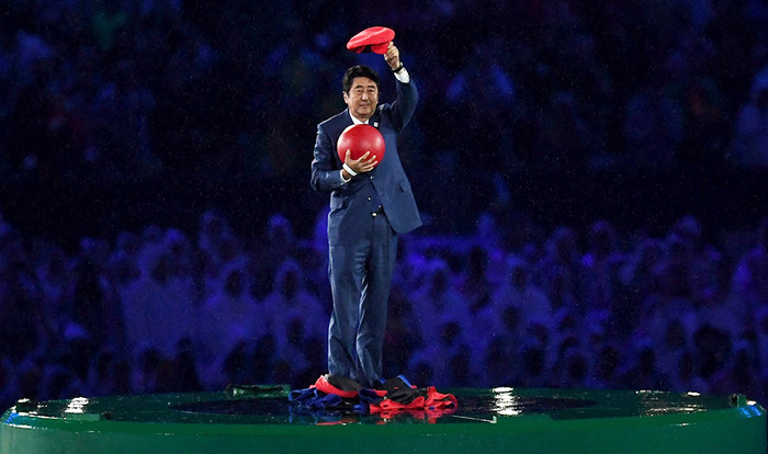 安倍首相扮する「安倍マリオ」／リオデジャネイロオリンピックの閉会式