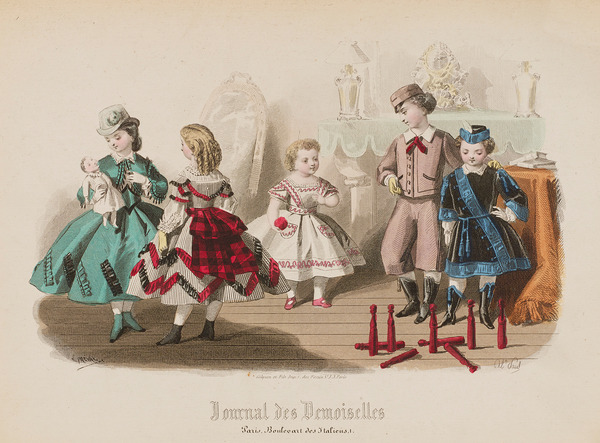 「ジュルナル・デ・ドゥモワゼル」1864年4月1864年　エッチング、彩色、紙個人蔵（石山彰氏旧蔵）