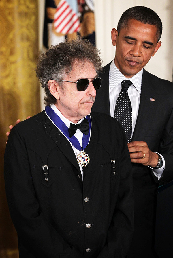 ボブ・ディラン＆バラク・オバマ米大統領-(C)Getty Images