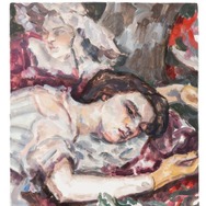 「Two women (after Courbet)」 2016 板に油彩 36.5×28.6cm　&copy; Elizabeth Peyton, courtesy Sadie Coles HQ, London; Gladstone Gallery, New York andBrussels; neugerriemschneider, Berlin