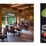 左：日本料理「雲海」店内 右：同店の料理イメージ