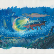 『宮崎駿展』イメージ画『崖の上のポニョ』(2008)美術ボード（C） 2008 Studio Ghibli・NDHDMT
