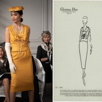 クリスチャン・ディオールがデザインしたドレスを再現『ミセス・ハリス、パリへ行く』ドレス写真＆スケッチ画像 画像