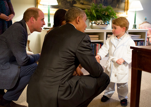 英ウィリアム王子＆オバマ大統領＆ジョージ王子-(C)Getty Images