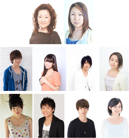上段左から、坂本千夏さん、山口眞弓さん、花江夏樹さん、三森すずこさん、細谷佳正さん、田村睦心さん、吉田仁美さん、榎木淳弥さん、池田純矢さん、M・A・Oさん