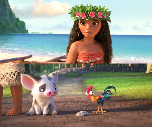 モアナ＆プア＆ヘイヘイ／『モアナと伝説の海』(C) 2017 Disney. All Rights Reserved.