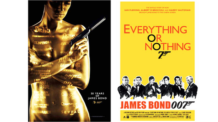 金箔ボンド・ガールに歴史を刻み込んだ 『007』50周年記念ポスターが 