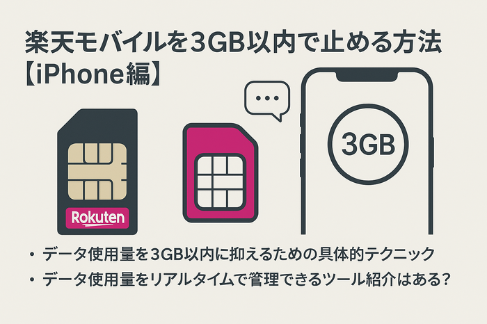 iPhoneで楽天モバイルを3ギガ以内に止める方法と設定手順を解説