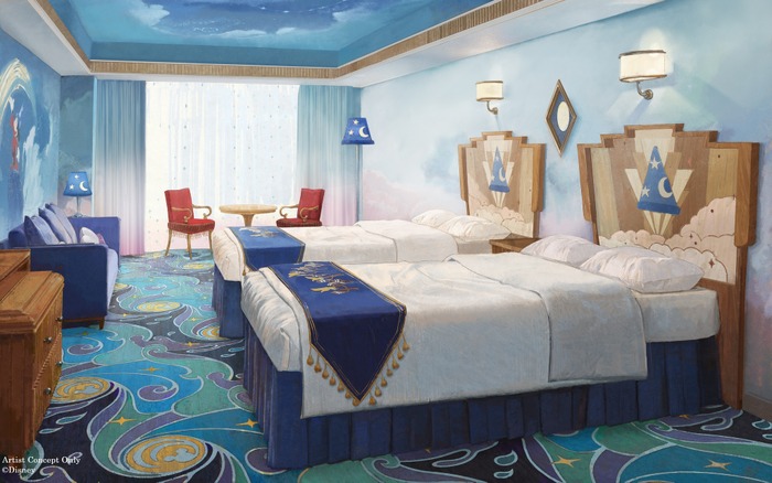 「魔法使いの弟子」モチーフの新客室!開業25周年のディズニーアンバサダーホテルに登場