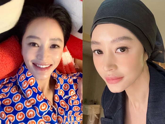 54歳女優キム・ヘス、一点の曇りもない肌が眩しい…撮り溜めていた自撮り大放出！【PHOTO】