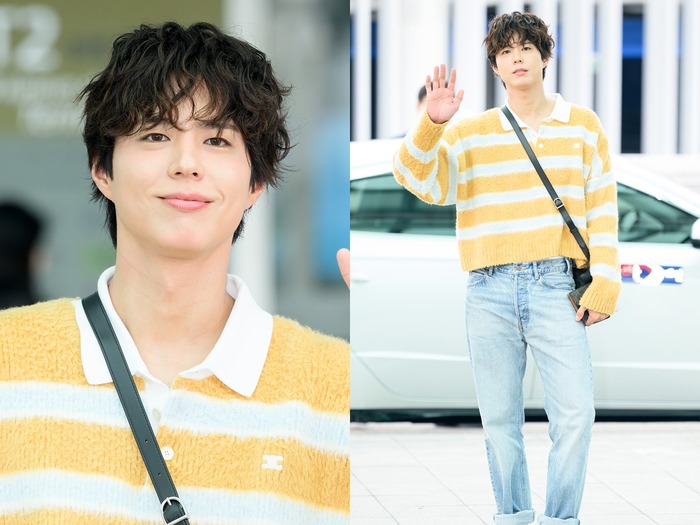 パク・ボゴム、まるで『グッドボーイ』のワンシーン?猛暑でも爽やかすぎる出国ショット【空港写真】