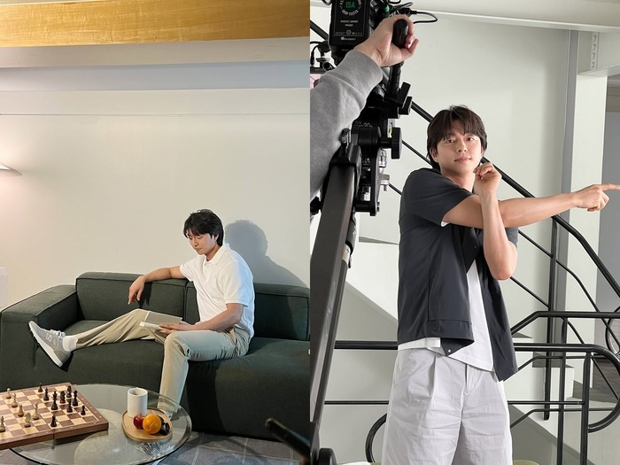 「世界一可愛い46歳」コン・ユ、スポーティー衣装で若々しさ全開!差し入れに興味津々【PHOTO】