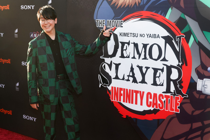 花江夏樹『劇場版「鬼滅の刃」無限城編 第一章 猗窩座再来』のロサンゼルスプレミアPhoto by Kayla Oaddams/FilmMagic