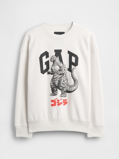 ゴジラ ヴィンテージソフト グラフィック GAPロゴ スウェットシャツ 7,990円 (税込み)