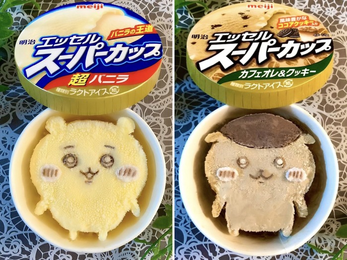 アイスで作った『ちいかわ』のキャラクター/アイスアートっ子さん提供