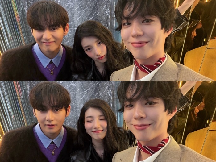 “これぞ眼福” パク・ボゴム、ペ・スジ、BTSのVの新しい豪華スリーショット誕生【PHOTO】