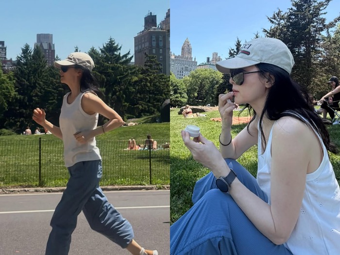 “若々しい” イ・ヨンエ、NYセントラルパークを走った!「見ているだけで癒やされる」【PHOTO】