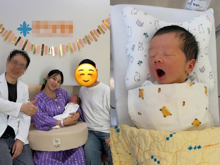 無事に出産を終えた女優ナム・ボラ、愛する夫と天使のような愛息を初公開!【PHOTO】