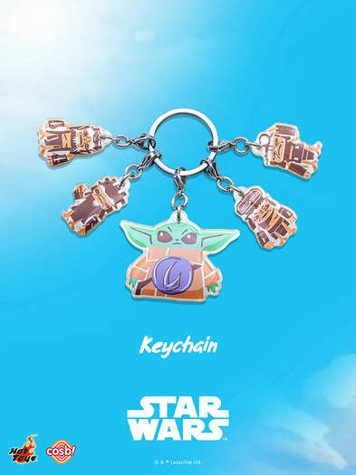 【ホットトイズ・ZAKKA】 アクリルキーチェーン『スター・ウォーズ/マンダロリアン・アンド・グローグー』グローグー&アンゼラ人© & ™ Lucasfilm Ltd.