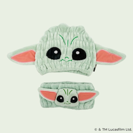 「吸水速乾タオルキャップ グローグー」「ヘアターバン グローグー」(C) & TM Lucasfilm Ltd.
