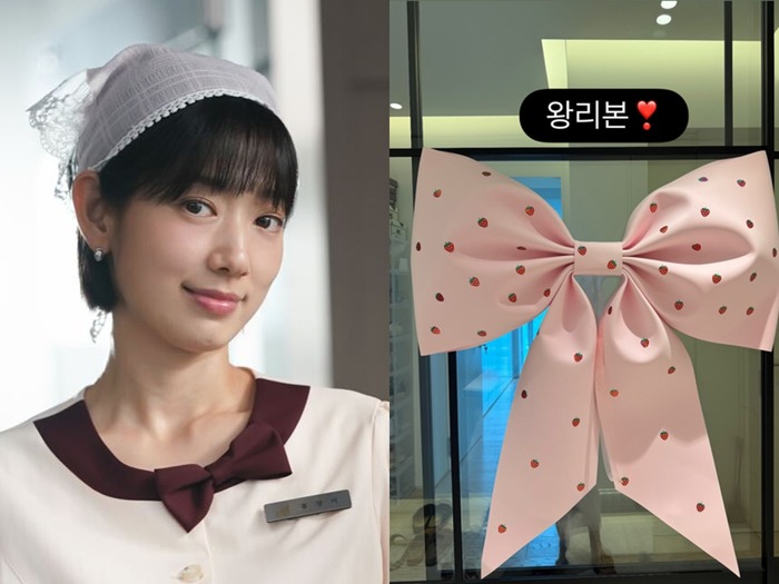 「性別は女の子!?」第2子妊娠中の女優パク・シネ、意味深なピンク色のリボンを投稿【PHOTO】