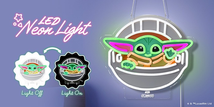 「グローグー」デザインのLEDネオンライト