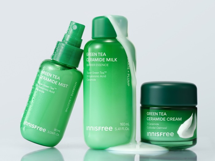 秋の乾燥シーズンに備える、INNISFREEのうるおいバリアケアミスト『グリーンティー セラミド ミルク エッセンスミスト』9月1日(火)全国発売