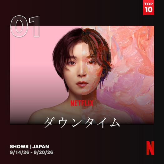 Netflixシリーズ「ダウンタイム」日本におけるNetflix週間TOP10(シリーズ)1位