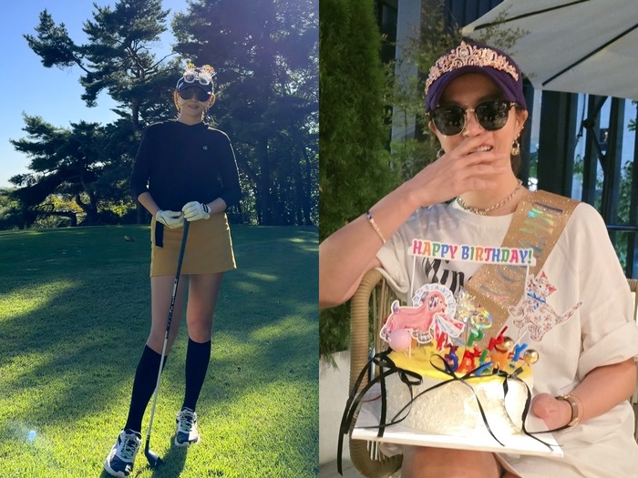 あの“サムスンさん”が近況報告!女優キム・ソナ、驚異の“9頭身スタイル”でゴルフ場に登場!【写真】