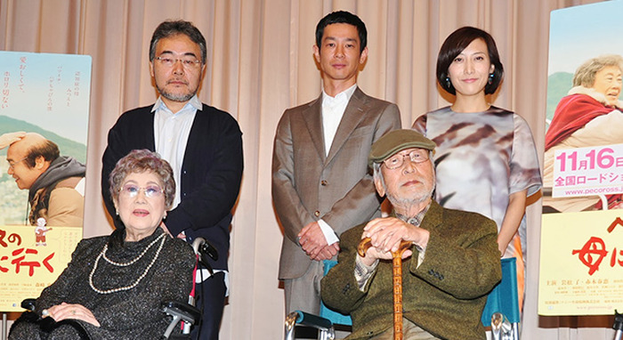 『ペコロスの母に会いに行く』試写会（岩松了＆加瀬亮＆一青窈＆赤木春恵＆森崎東監督）