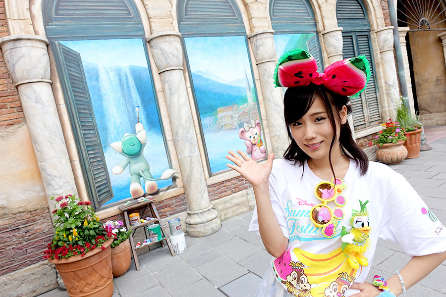 ディズニー】ジェラトーニが街中に涼しげアート！期間限定夏