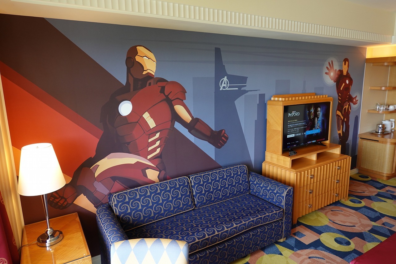ディズニー】アンバサダーホテルの＜アイアンマン＞をテーマにした客室