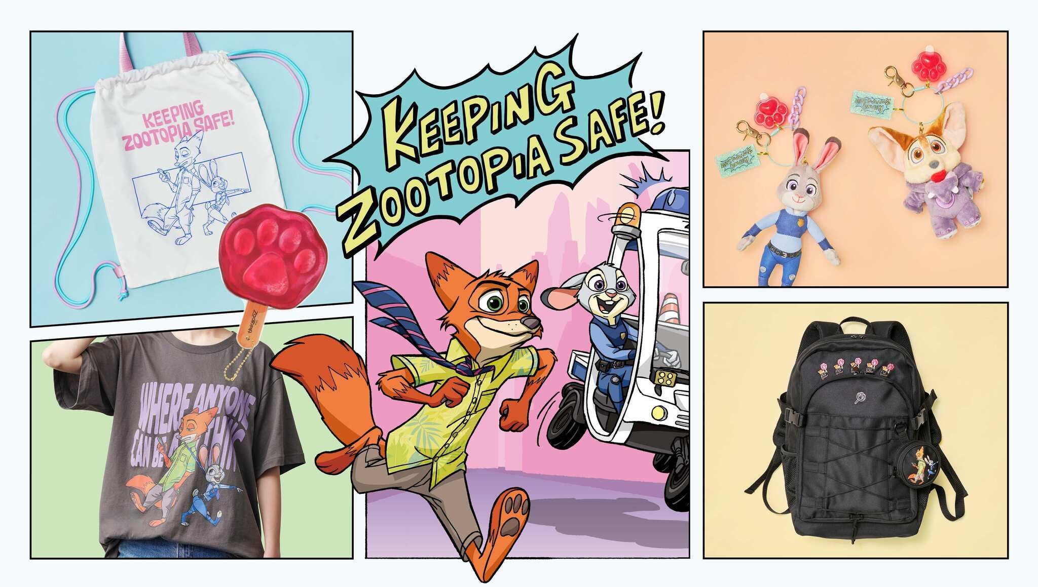 〝新品未使用タグ付き〟ZOOTOPIA COMIC STYLE ロンT ジュディ＆ニックが“コミック風”に♪「ZOOTOPIA COMIC STYLE」発売