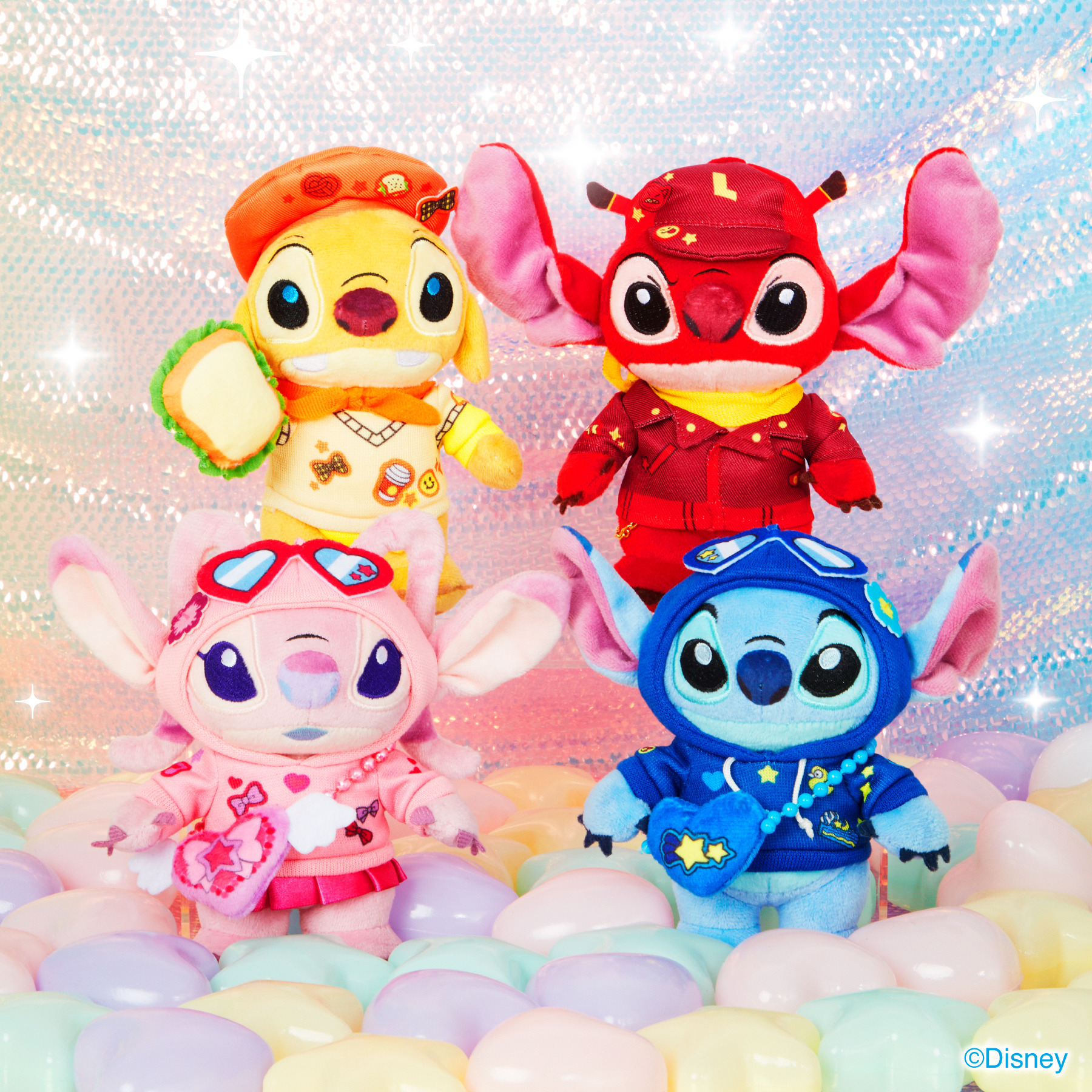 スティッチ　Happyくじ　A賞　大きなスティッチぬいぐるみ 今回のテーマは「デコラ×OHANA」Kawaiiカルチャーにインスパイアされた