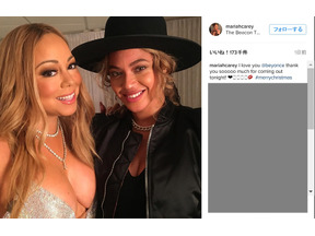 マライア・キャリー、クリスマス・ショーに来てくれたビヨンセに大喜び！ 画像