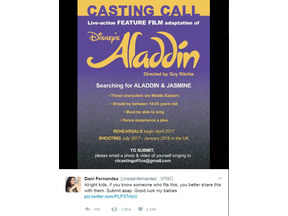 ガイ・リッチー監督の実写版『アラジン』、メインキャストのオーディションへ 画像