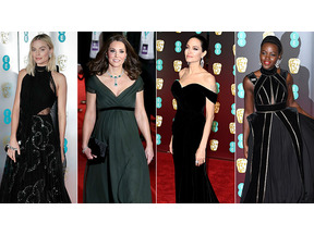 キャサリン妃、英国アカデミー賞で“黒一色”の中グリーンのドレスを着用 画像