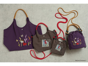 「ムーミン」リトルミイが繊細な刺繍に♪ コロンとした巾着バッグが登場！手持ち＆ショルダーの2WAY仕様 画像