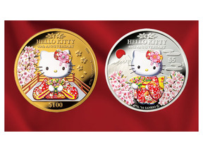 日本の桜とハローキティが外国の記念金貨・銀貨に！ 数量限定で発売 画像