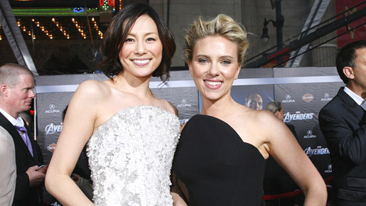 米倉涼子 セクシードレスでスカヨハとご対面 アベンジャーズ ワールド プレミア Cinemacafe Net