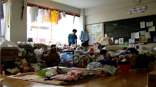 石巻市立湊小学校避難所 2枚目の写真・画像