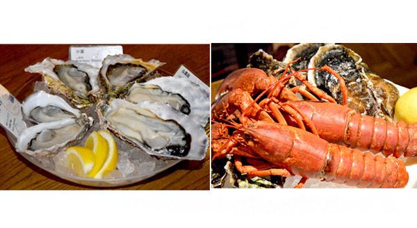 8月31日までの期間、「夏の牡蠣とオマール海老フェア」を開催中。オマール海老1匹 2,700円、岩牡蠣 518円～。