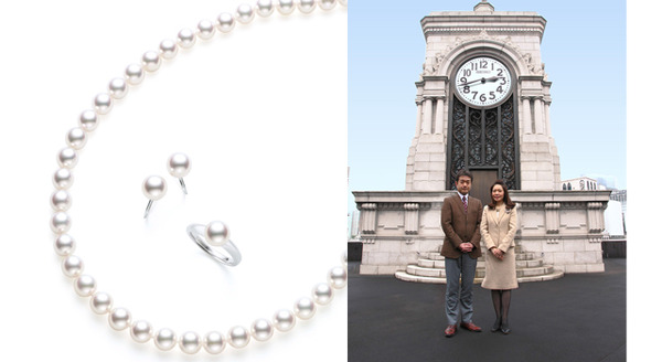 映画『ウィークエンドはパリで』と銀座・和光のコラボレーションキャンペーンでは、結婚30周年の真珠婚にちなんで、パールジュエリー購入と映画の半券提示で、銀座のシンボル、時計塔に登り、記念撮影ができる特典がスタート。