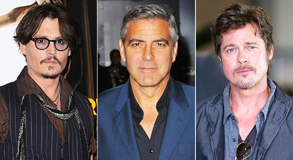 ジョージ・クルーニー＆ブラッド・ピット＆ジョニー・デップ -(C) Getty Images