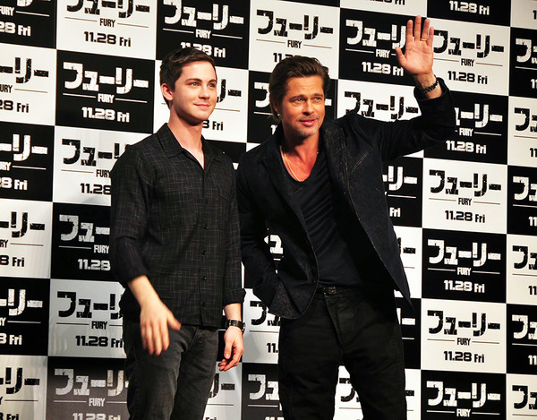 ローガン・ラーマン＆ブラッド・ピット／『フューリー』記者会見