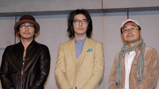 「プリズナー」トークショーに出席した（左から）大森南朋、玉山鉄二、水谷俊之監督。
