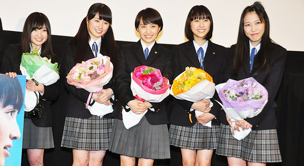 百田夏菜子＆玉井詩織＆高城れに＆佐々木彩夏＆有安杏果…「ももいろクローバーZ」／『幕が上がる』全国行脚舞台挨拶・最終日