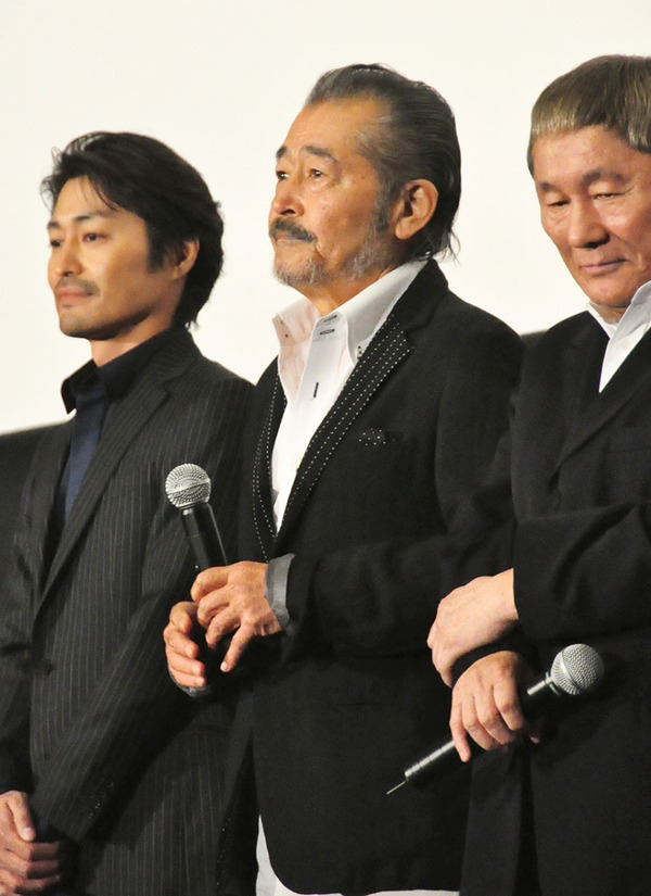 安田顕、藤竜也、北野武監督／『龍三と七人の子分たち』初日舞台挨拶