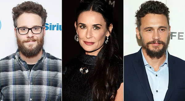 セス・ローゲン＆デミ・ムーア＆ジェームズ・フランコ-(C)Getty Images